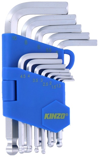 [871125256406] KINZO Hex Key Set Ball End Short Arm
