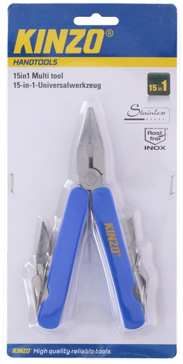 [871125271845] KINZO Multi Tool 15-in-1 15.4x8x1.5