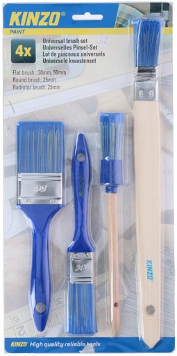 [871125212708] KINZO Paint Brushes 30mm 50mm Round Renovation