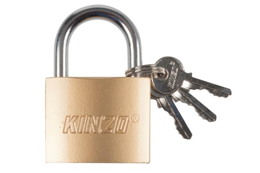 [871125279389] KINZO Padlock 50mm with 3 Keys