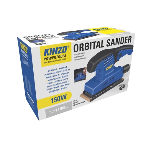 [871125218232] KINZO Orbital Sander 230V 150W