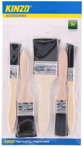 [871125279303] KINZO Paint Brush Set 13, 19, 25, 38, 50mm