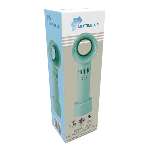 [871125233250] LIFETIME Portable Bladeless USB Fan Green