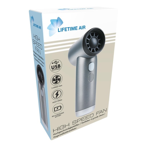 [871125243651] LIFETIME Portable USB Fan 1100mAh 3-Speed Rechargeable