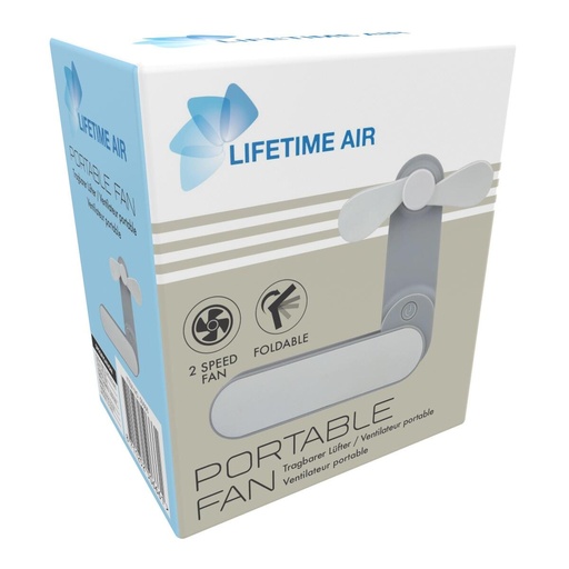 [871125250666] LIFETIME Portable Foldable Fan 400mAh USB Rechargeable