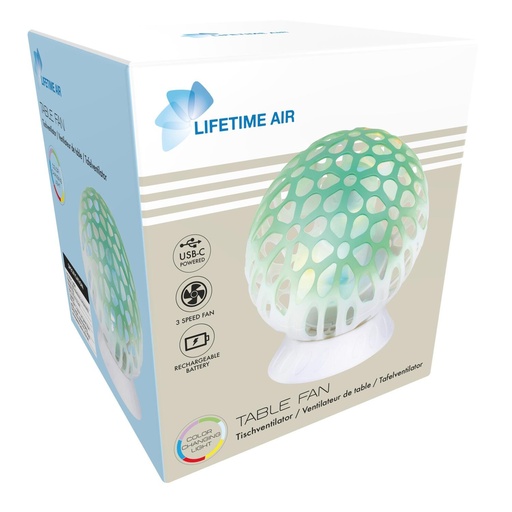[871125243659] LIFETIME Mini Fan USB 400mAh Green