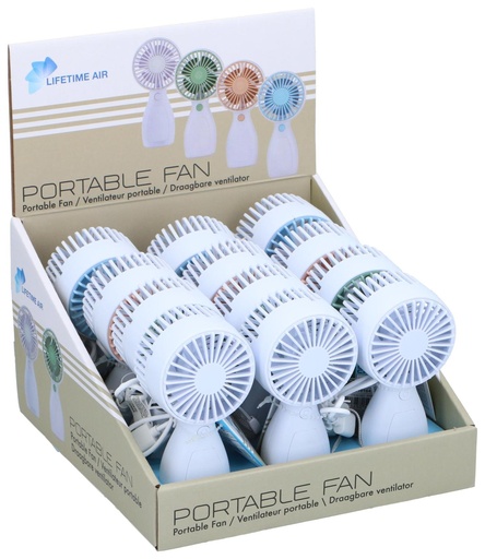[871125250664] LIFETIME Portable Fan 400mAh USB Rechargeable
