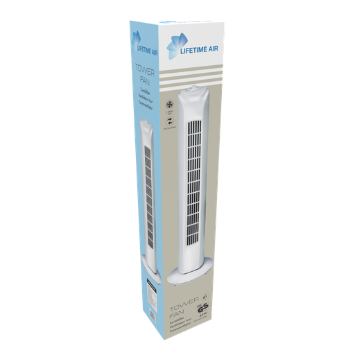 [871125250388] LIFETIME Tower Fan 3 Speeds 81cm