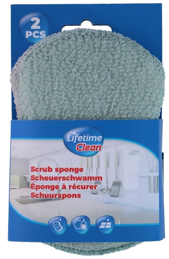 [871125257312] LIFETIME Scrub Sponge 13x8x1.8cm