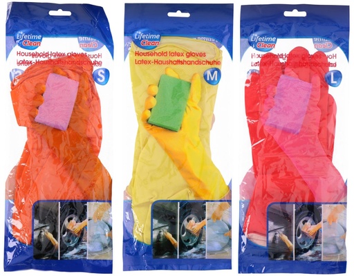 [871125251659] LIFETIME Household Latex Gloves 40g