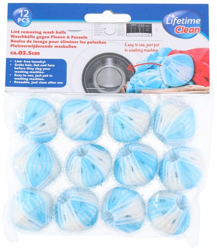 [871125216203] LIFETIME Lint Removing Wash Balls Ø3.5cm