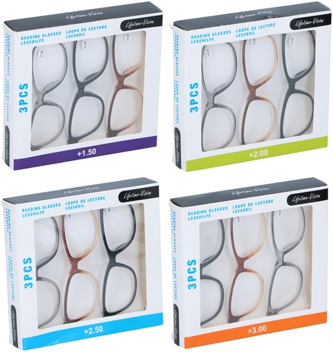 [871125258789] LIFETIME Reading Glasses Rectangular