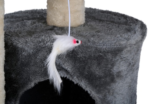 [871125243784] PET COMFORT Cat Scratching Post Grey/White 50x33x58cm