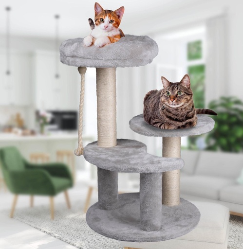 [871125227010] PET COMFORT Cat Scratching Post Grey 40x40x62cm