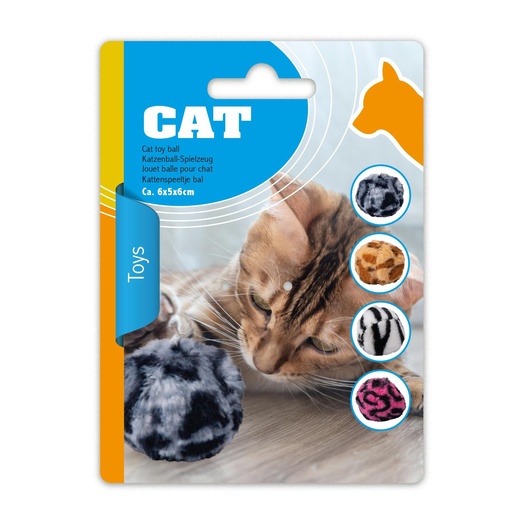 [871125224413] PET TOYS Cat Toy Ball Animal Print