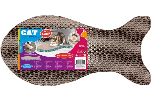 [871125223232] PET TOYS Cat Scratch Board Fish 49x23cm