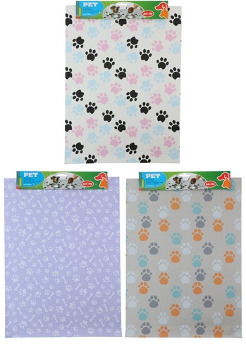 [871125217679] PET TREATMENT Dog Feeding Mat 52x38cm Paw Print