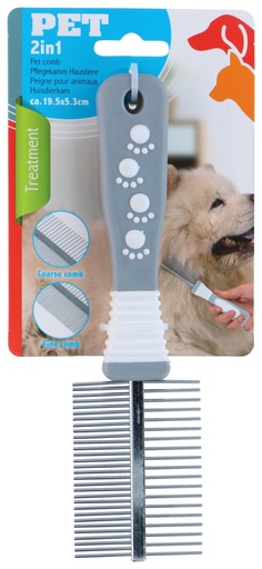 [871125242983] PET TREATMENT 2in1 Pet Comb Fine & Coarse
