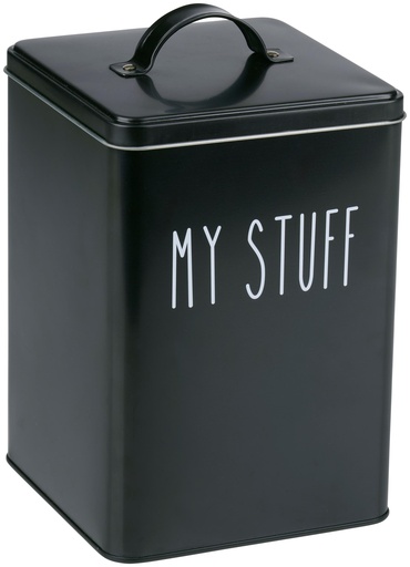 [871125244464] PET TREATMENT Black Metal Storage Tin Box