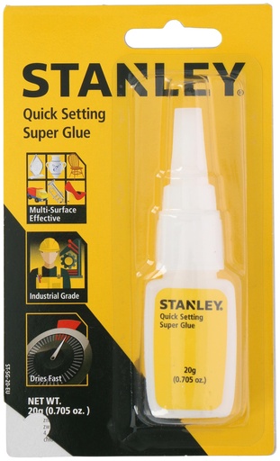 [871125216455] STANLEY Quick Setting Super Glue 20g