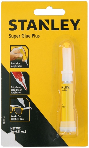 [871125216454] STANLEY Super Glue Plus with Precision Applicator 3g