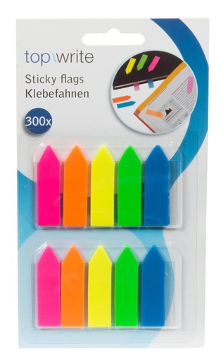 [871125229890] TOPWRITE Sticky Flags 4.5x1.2cm 300pcs