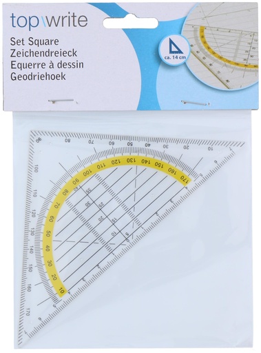 [871125226620] TOPWRITE Set Square 14cm