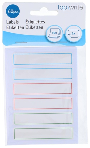[871125255682] TOPWRITE Labels 11x8cm 10 Sheets 6 Stickers