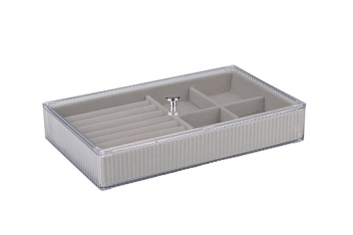 [871125230435] TOUCH OF BEAUTY Jewellery Organiser With Lid 23.6x14.4x5cm