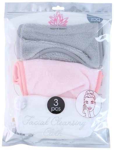 [871125223508] TOUCH OF BEAUTY Facial Cleansing Cloth 38x18cm