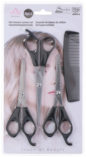 [871125231761] TOUCH OF BEAUTY Hairdressing Scissors with Comb