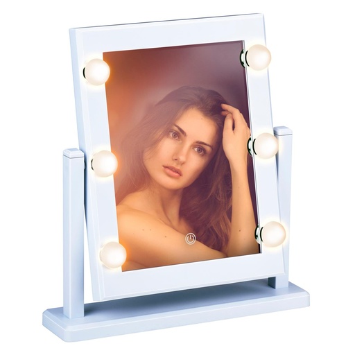 [871125249855] TOUCH OF BEAUTY Cosmetic Mirror 6 LED 37x9x41cm