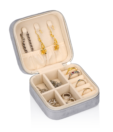 [871125224824] TOUCH OF BEAUTY Velvet Jewellery Box 10x10x5cm