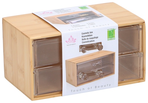 [871125224156] TOUCH OF BEAUTY Cosmetic Box With 2 Drawers