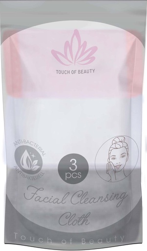 [871125223507] TOUCH OF BEAUTY Facial Cleansing Cloth 18.5x8cm