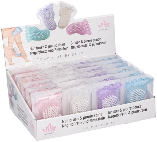 [871125252738] TOUCH OF BEAUTY Nail Brush And Pumice Foot Shape