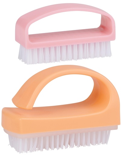[871125243777] TOUCH OF BEAUTY Nail Brush with Handle 9.5x8x4cm