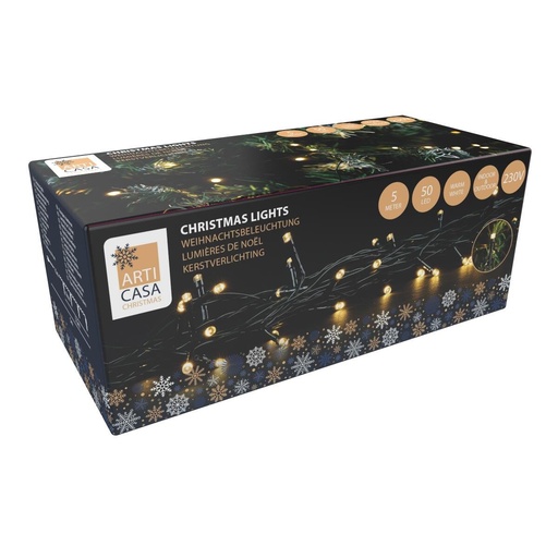 [871125257047] ARTICASA Christmas String Light 230V 50LED Warm White IP44