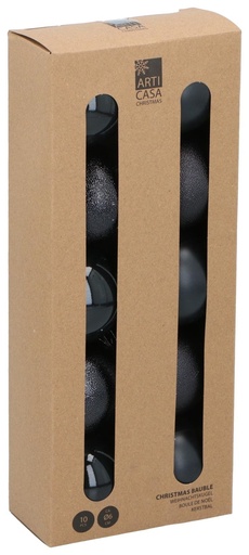 [871125257164] ARTICASA Christmas Bauble Ø6cm Black Glossy Matte