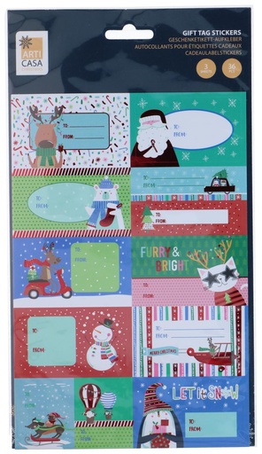 [871125200286] ARTICASA Christmas Label Stickers