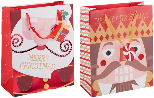 [871125257326] ARTICASA Christmas Gift Bag 26x12x32cm Red