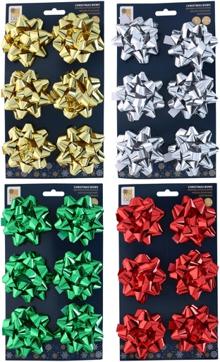 [871125256943] ARTICASA Christmas Bows 14x26cm Decorative