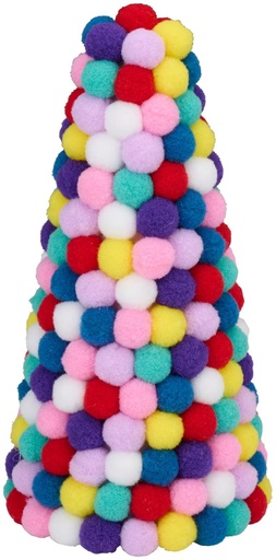 [871125257354] ARTICASA Christmas Pompom Tree Ø10xh19cm