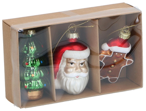 [871125257426] ARTICASA Christmas Ornament Santa 4.5x8cm
