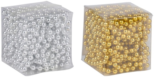 [871125256993] ARTICASA Christmas Bead Garland Gold Silver