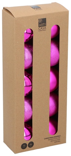 [871125257166] ARTICASA Christmas Bauble Ø6cm Pink Glossy and Matte