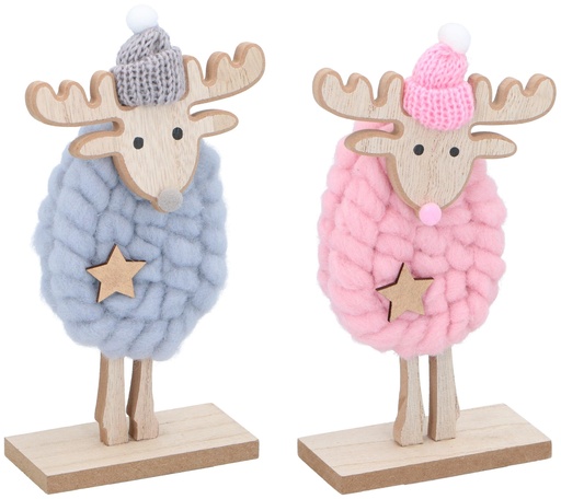 [871125257149] ARTICASA Christmas Wood Sheep Decoration 21cm