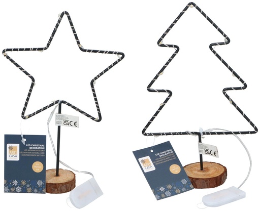 [871125256852] ARTICASA Christmas LED Star/Tree Decoration