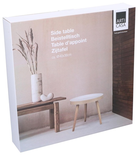 [871125200875] ARTICASA Round Side Table Ø40cm