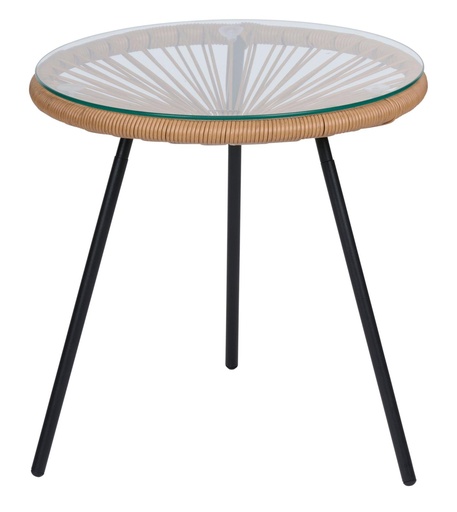 [871125230517] ARTICASA Woven Metal Table Ø45xh45cm